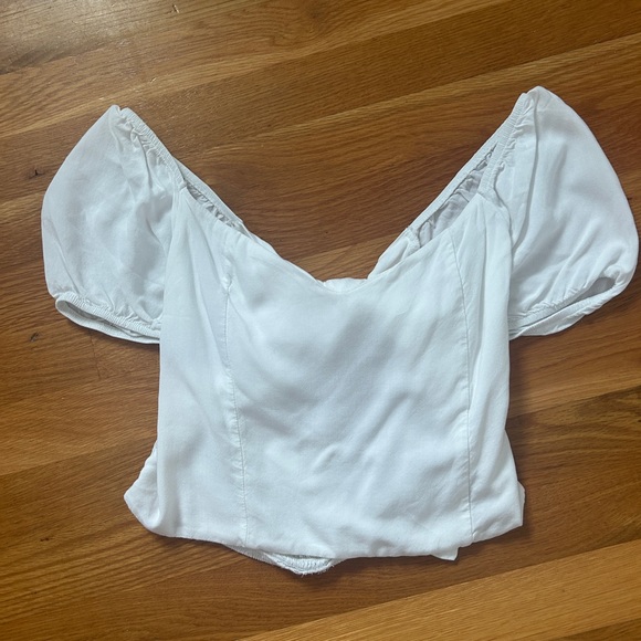 PacSun Tops - PacSun White Puff Sleeve Top